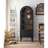 Vitrina madera negra arco