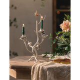 Candelabro pajaritos metálico