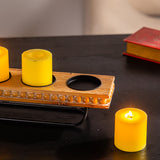 Bandeja porta velas madera