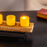 Bandeja porta velas madera