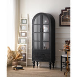 Vitrina madera negra arco