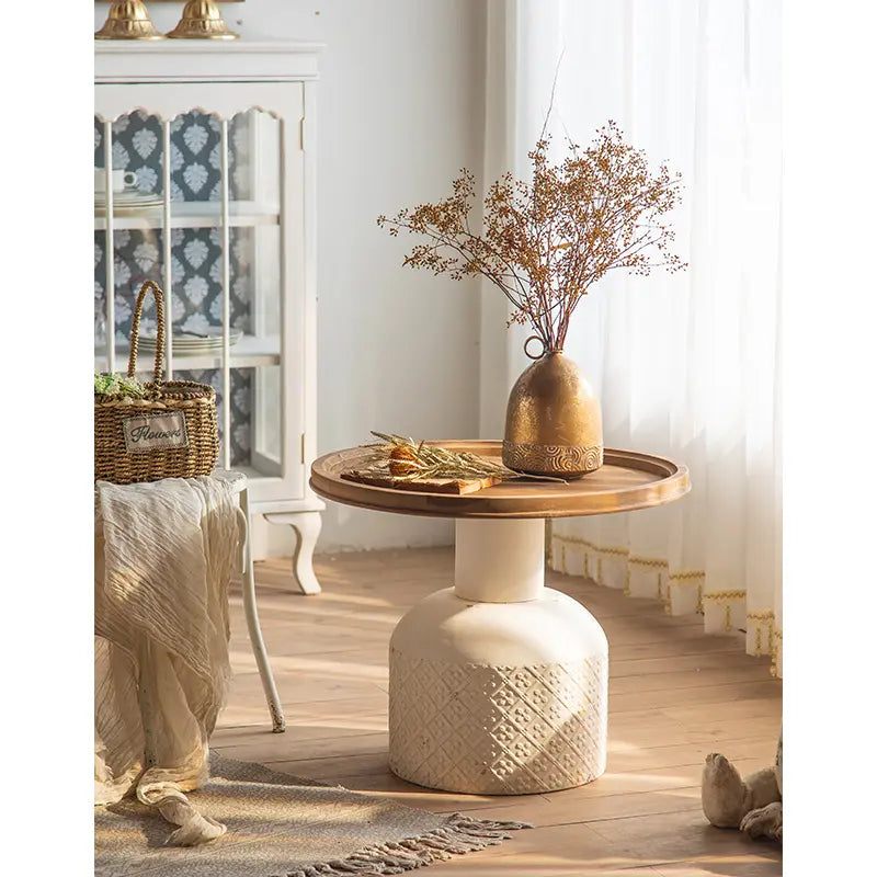 Mesa metálica madera
