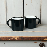 Taza enlozada negra