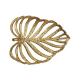 Hoja decorativa fierro dorada