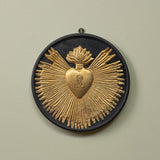 Cuadro corazón dorado