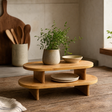 Pedestal bambú ovalado