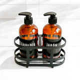Pack dispensadores ámbar canasto negro