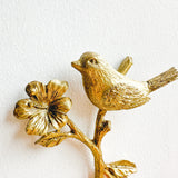 Percha pajarito dorada B