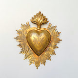 Corazón relicario dorado L