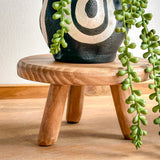 Pedestal madera rústico circular