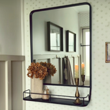 Espejo repisa metálico