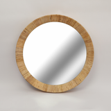 Espejo madera ratán