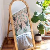Espejo madera ratán