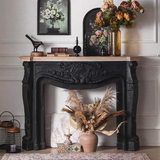 Chimenea madera decorativa negra