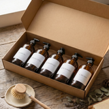 Pack cinco dispensadores ámbar vidrio