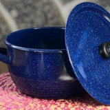 Olla enlozada azul