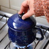 Tetera enlozada azul