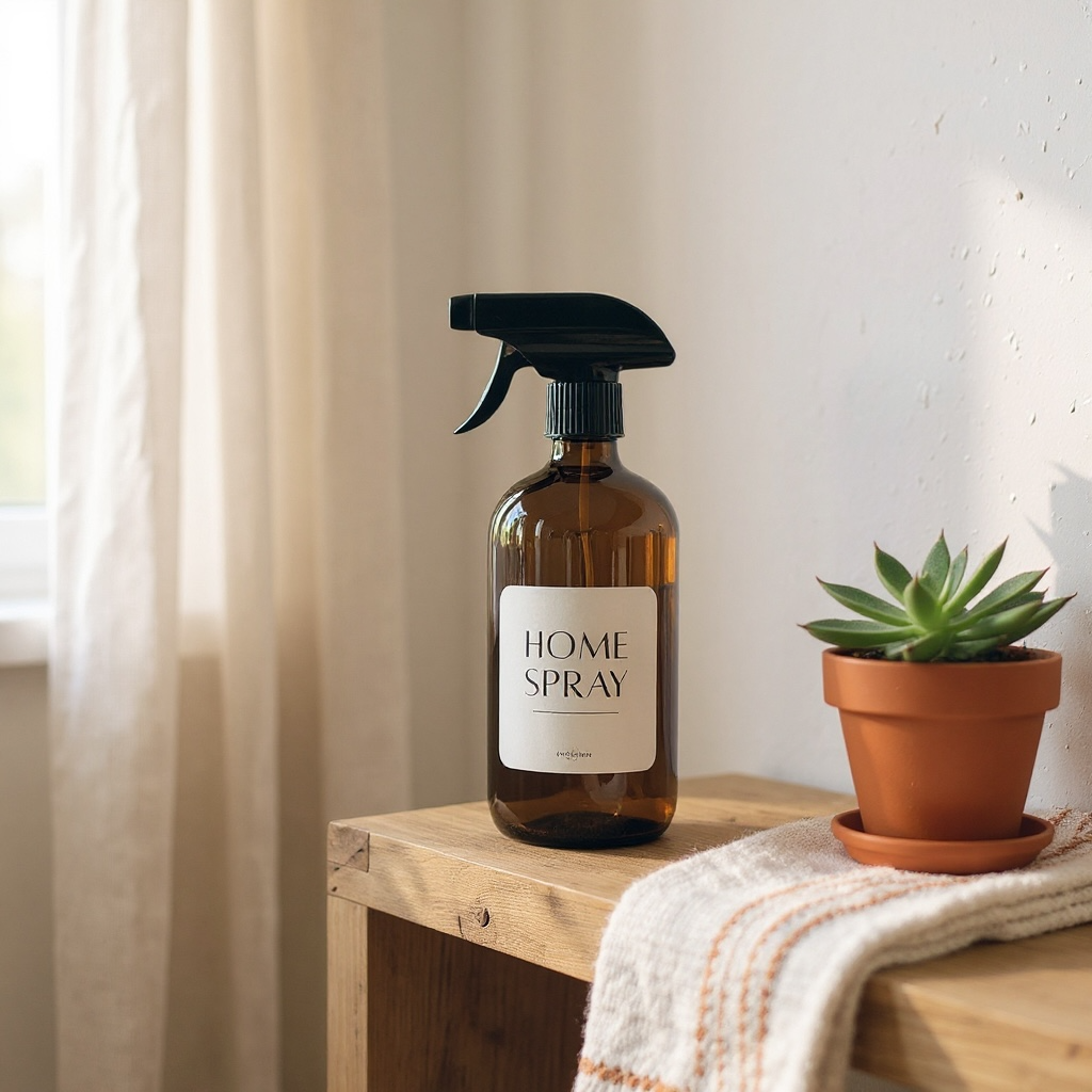 Dispensador spray ámbar vidrio 500 ml