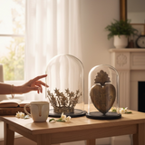 Cúpula vidrio base madera