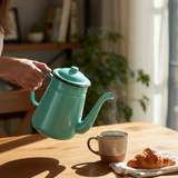 Tetera turquesa enlozada