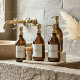 Dispensador ámbar vidrio 500 ml DORADO