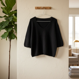 Sweater alpaca cuello abierto