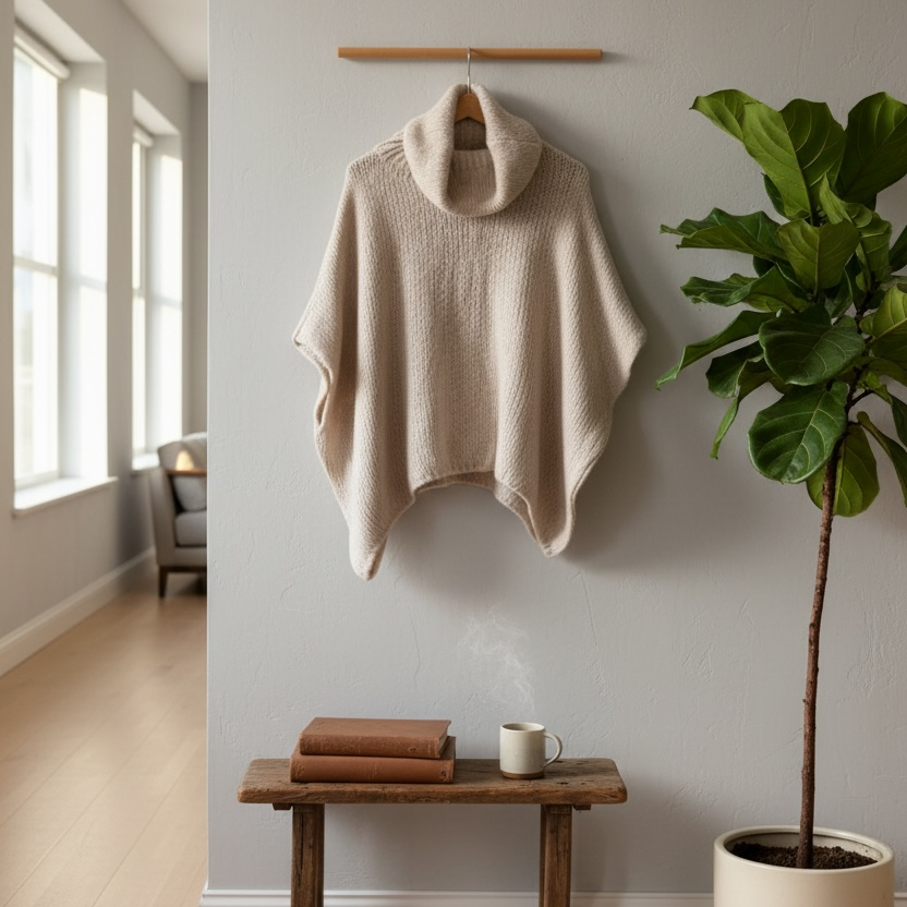 Sweater cuello largo mohair