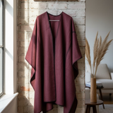 Poncho lana costuras