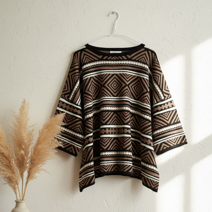 Sweater viscosa geométrico