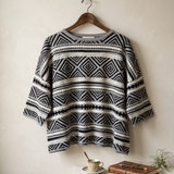 Sweater viscosa geométrico