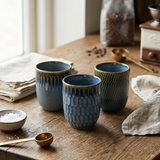 Vaso cerámica azul