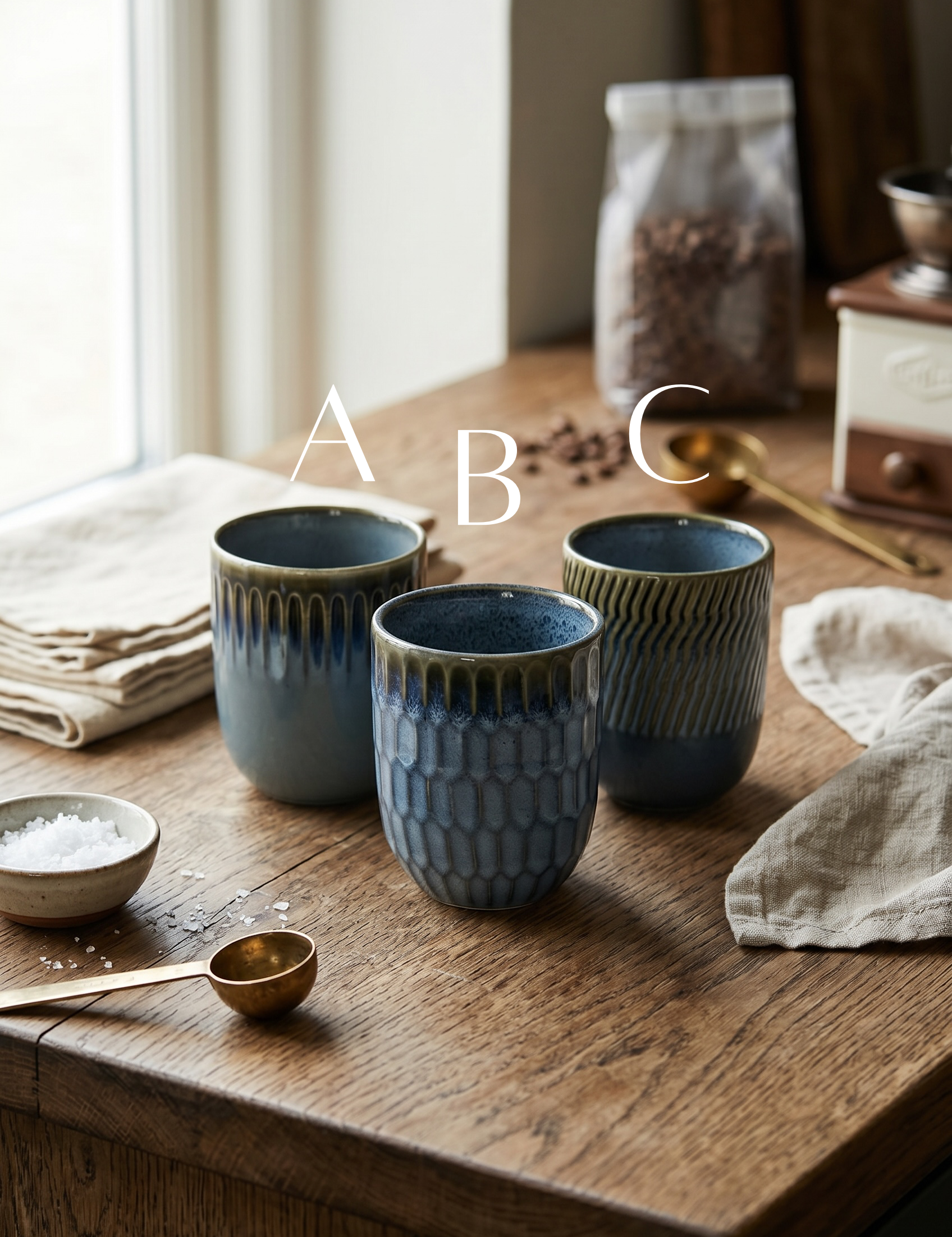 Vaso cerámica azul