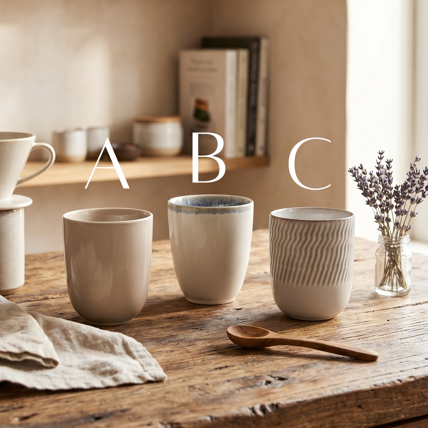 Vaso cerámica beige