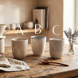 Vaso cerámica beige