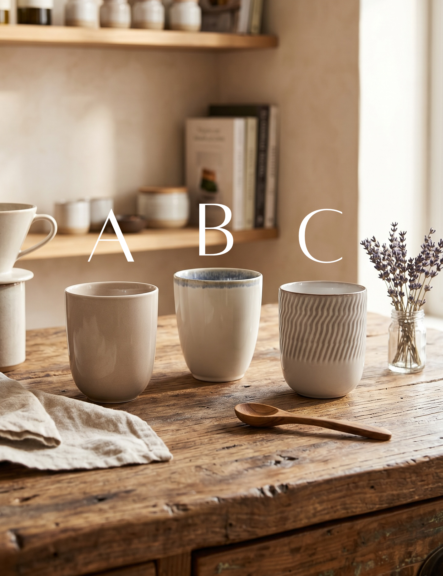 Vaso cerámica beige