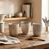 Vaso cerámica beige