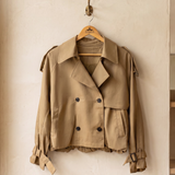 Abrigo trench crop viscosa