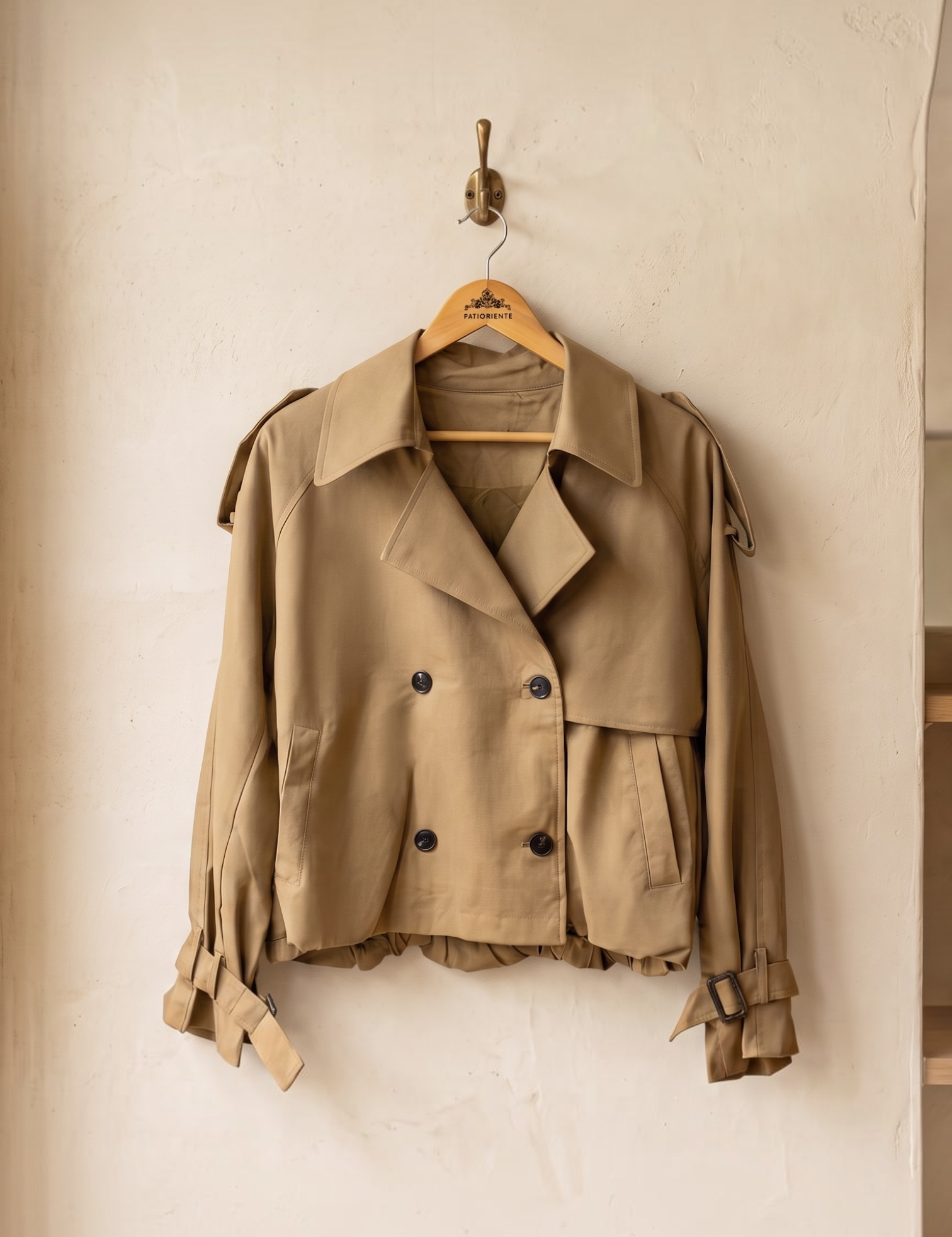Abrigo trench crop viscosa