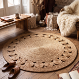 Alfombra yute círculos 120 cm