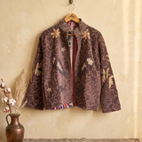 Chaqueta terciopelo vino
