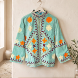 Chaqueta terciopelo turquesa
