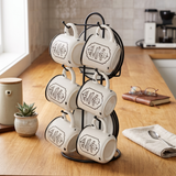 Set tazas platos cerámica blanco