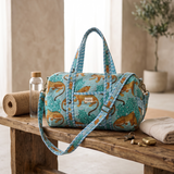 Duffle bag leopardos algodón