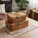 Caja madera dorada