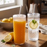 Vaso vidrio relieve bombilla