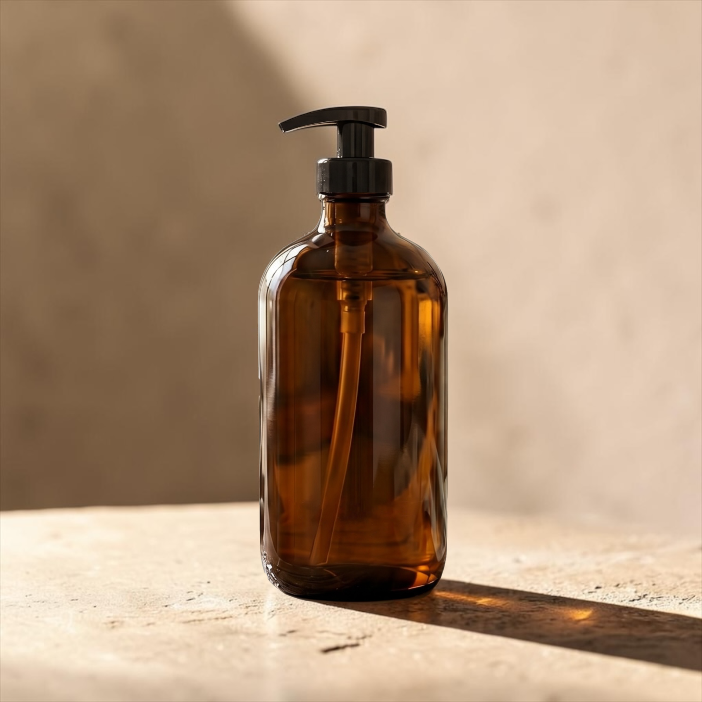 Dispensador ámbar vidrio 500 ml