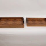 Bandejas madera rombos