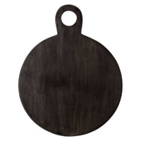 Tabla madera negra circular