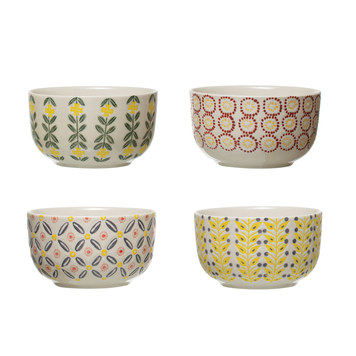Sets bowls cerámica floreados