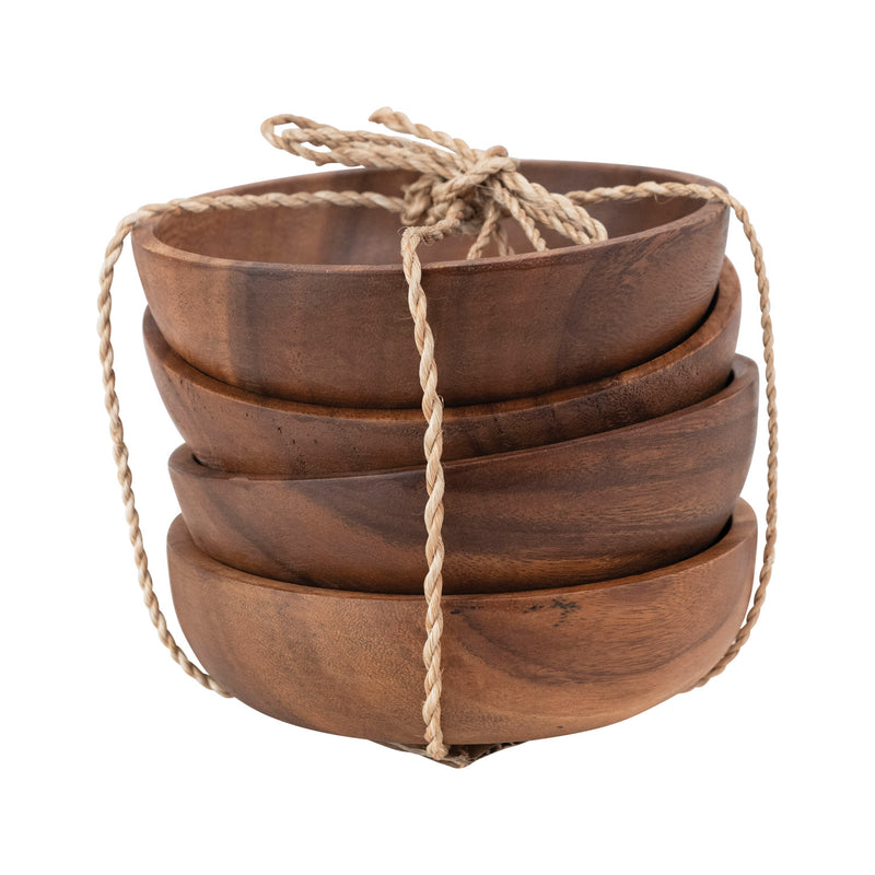 Set bowls madera acacia